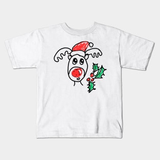 Reindeer really bad christmas design Kids T-Shirt